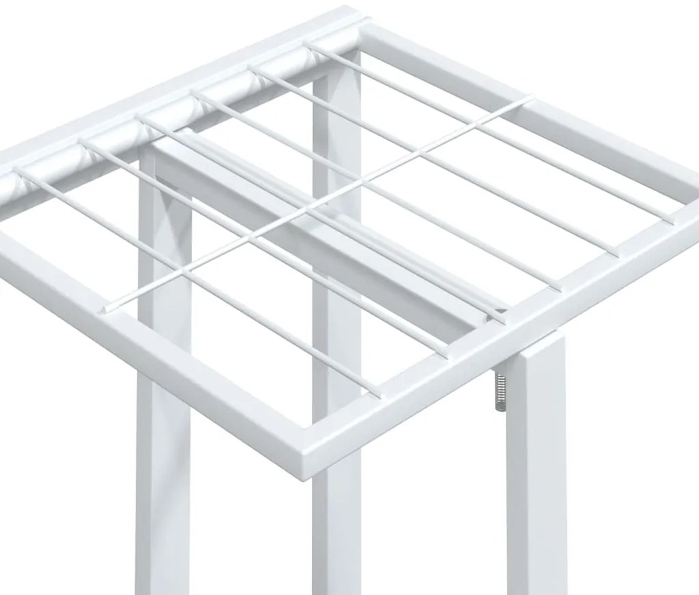 Suporte vasos c/ 5 prateleiras e rodas 44x23x100cm ferro branco
