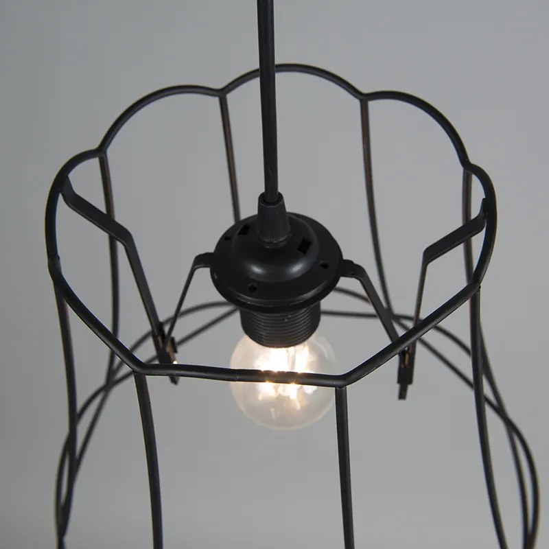 Abajur de metal preto 30/26 - Granny Frame Retro