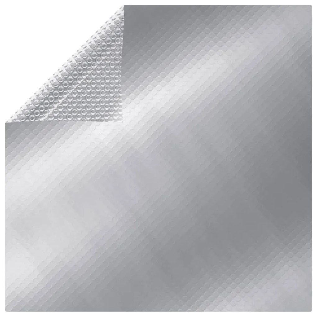 93095 vidaXL Cobertura para piscina 549x274 cm PE prateado