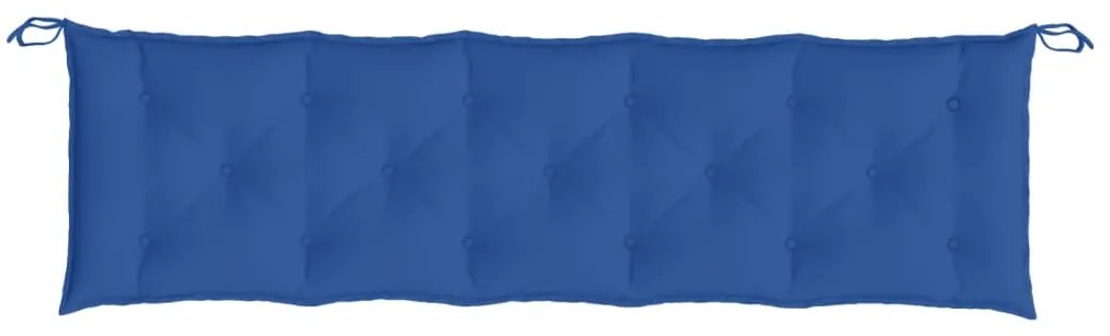 Almofadões banco jardim 2 pcs 180x50x7cm tecido oxford azul