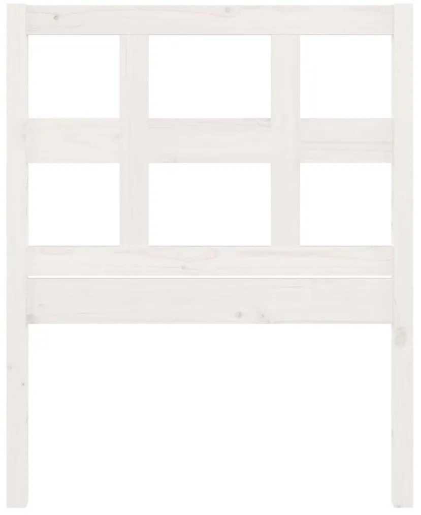 Cabeceira de cama 80,5x4x100 cm madeira de pinho maciça branco