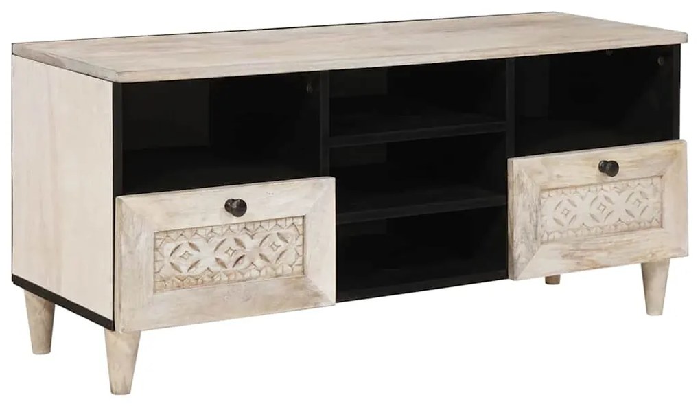 vidaXL Gabinete para TV com gaveta Branco 100 x 33 x 46 cm