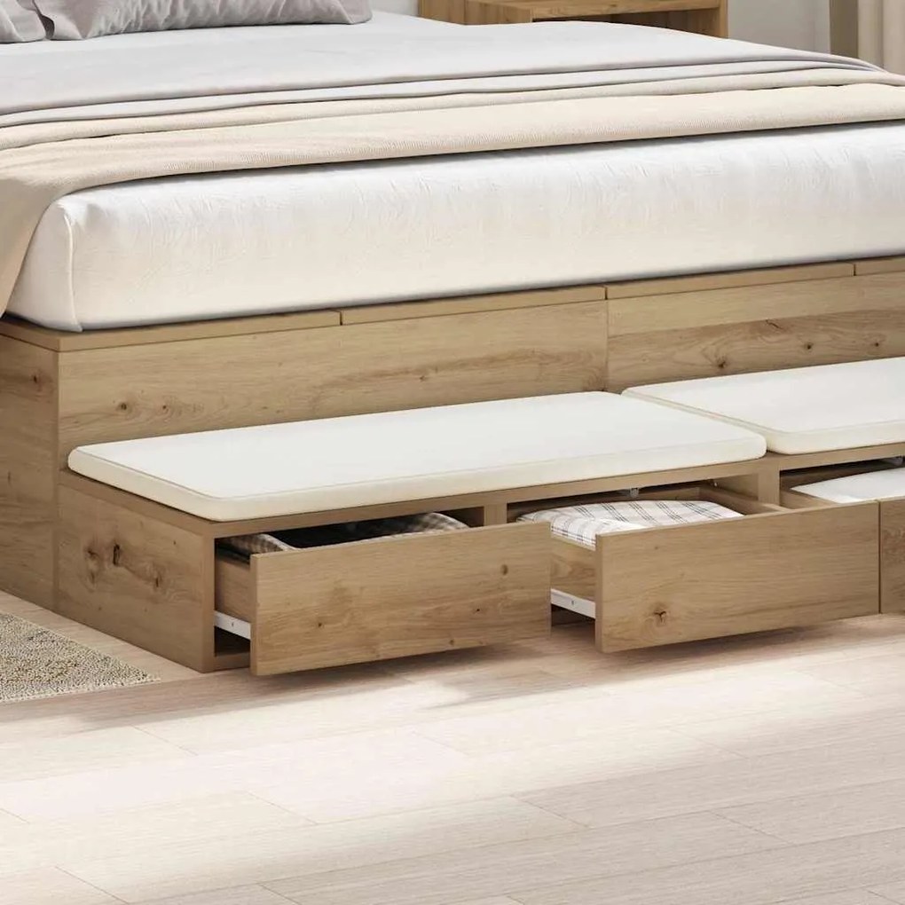 Camas de armazenamento Carvalho Artisan 160x36,5x16,5 cm Madeira desen