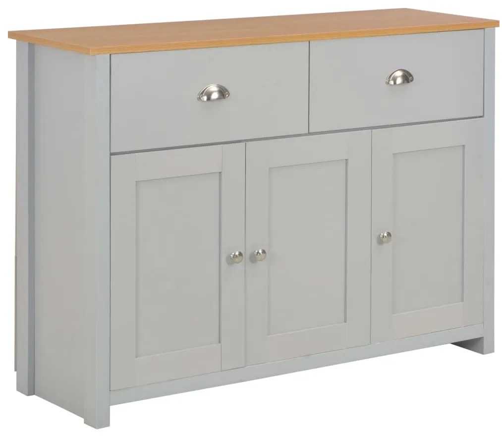Aparador 112x35x81 cm cinzento