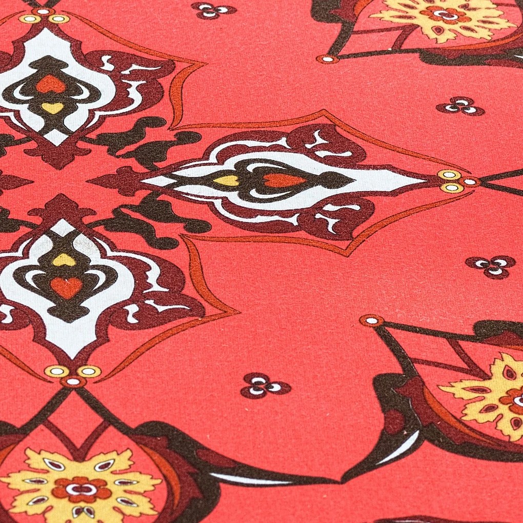 Tuffet Como – Vermelho, Verde, Amarelo, Branco, Castanho – 65x40x65 cm