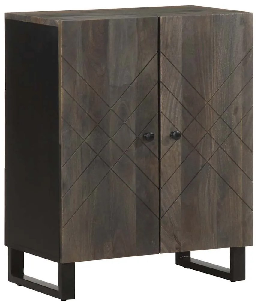vidaXL Aparador preto 60x33x75 cm madeira de mangueira maciça