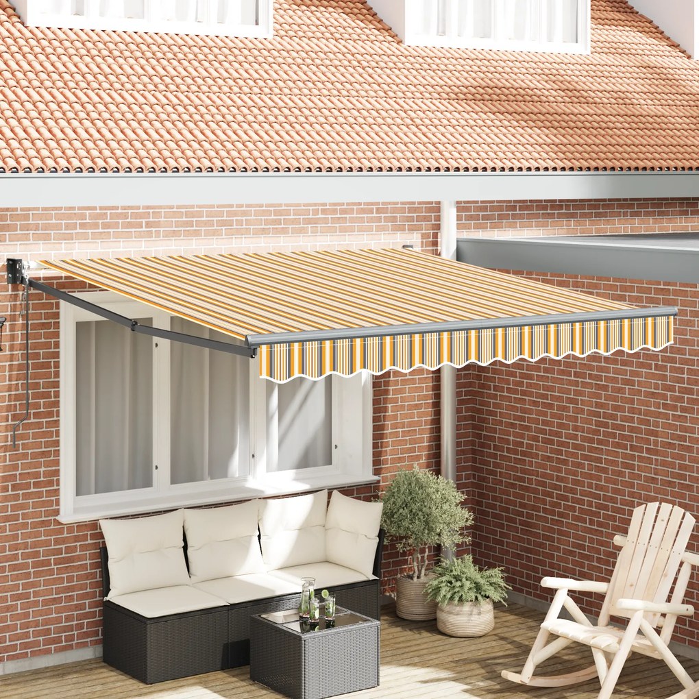 vidaXL Toldo Retrátil Multicor 300x250 cm Tecido