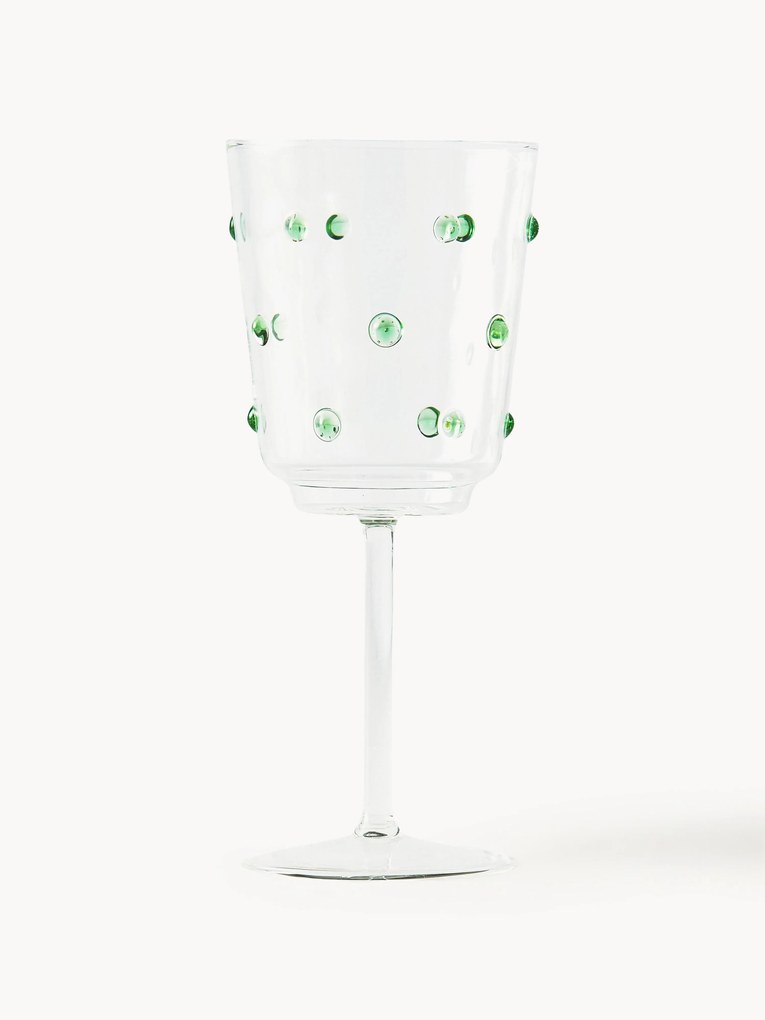 Copos de vinho em vidro borosilicato artesanal Nob, 2 uni.