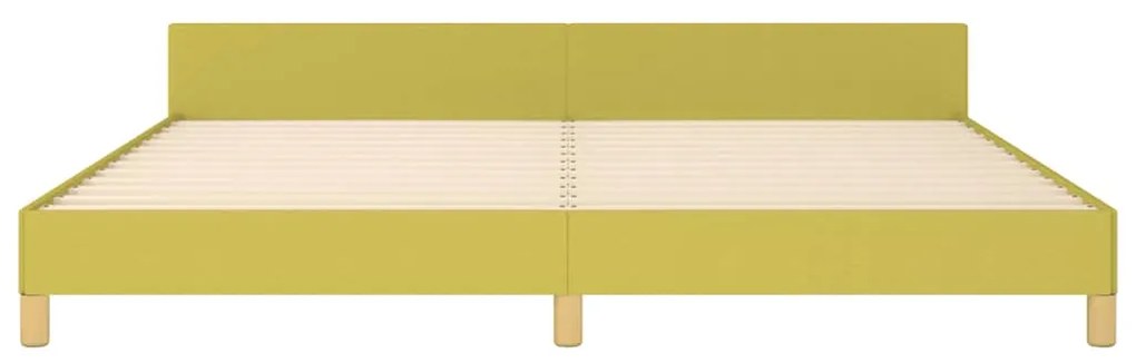 Estrutura de cama sem colchão 200x200 cm tecido verde