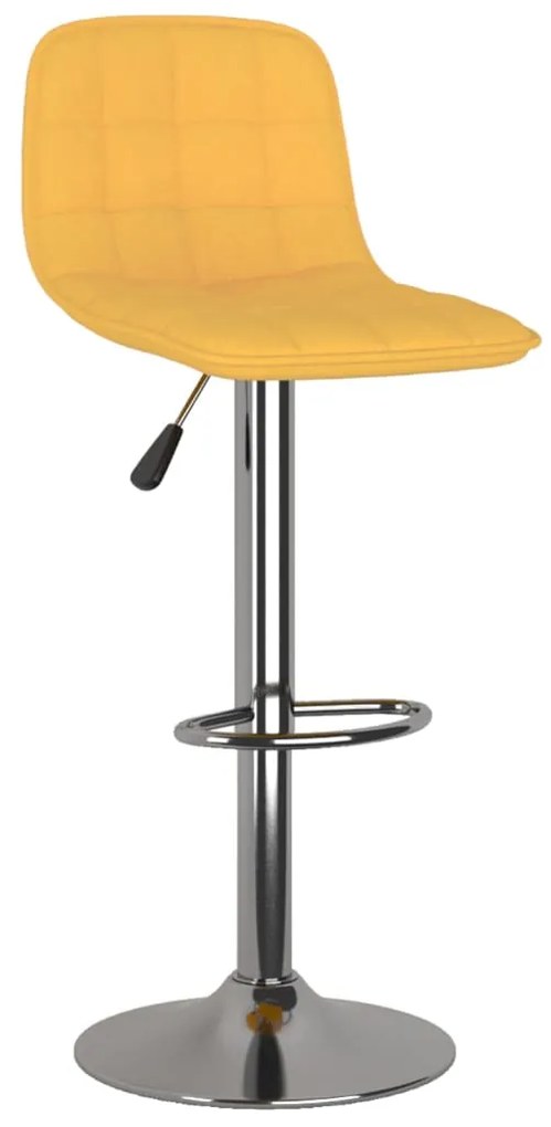 Bancos de bar 2 pcs tecido amarelo