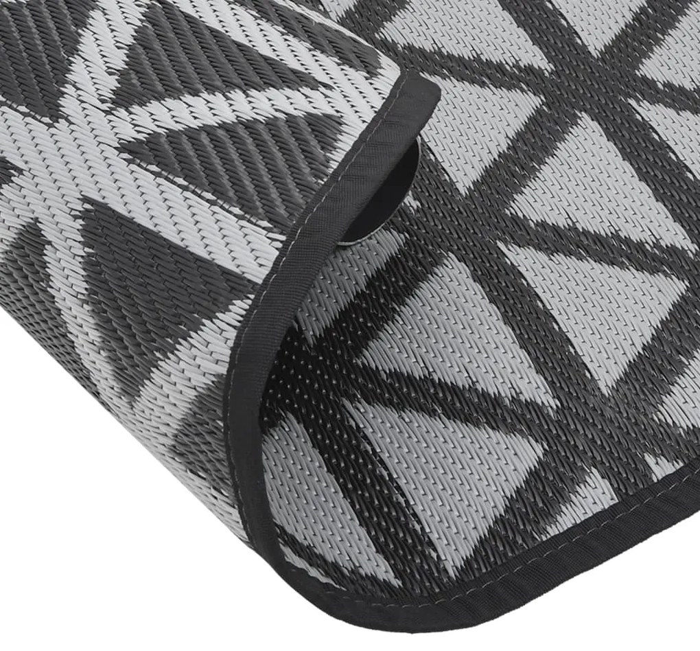 Tapete de exterior Ø120 cm ARAKIL PP preto