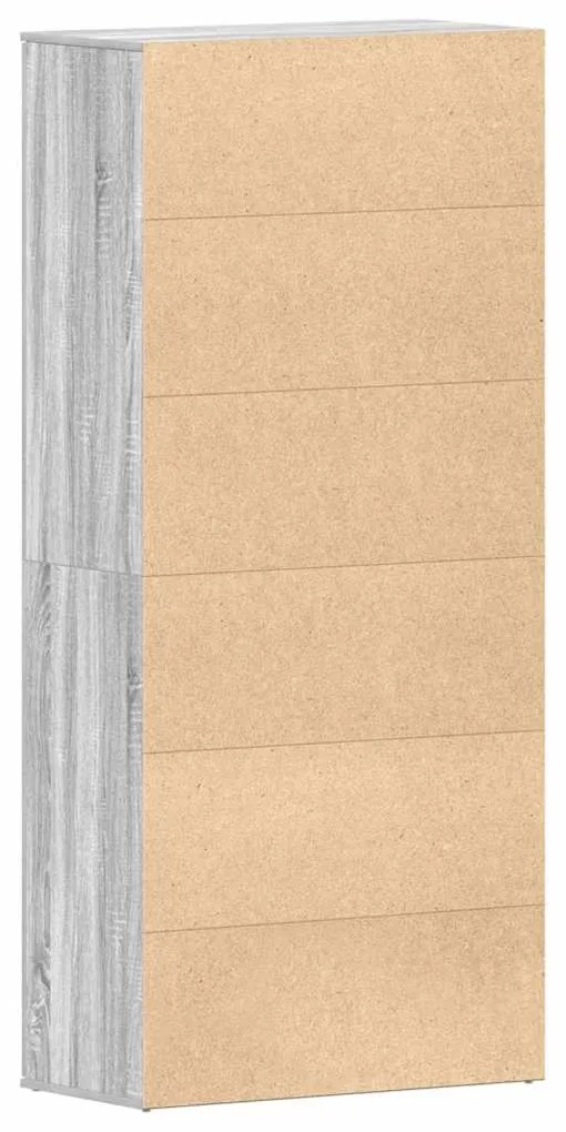 Cabide de Sapatos Cinza Sonoma 80x39x180 cm Madeira Engenharia