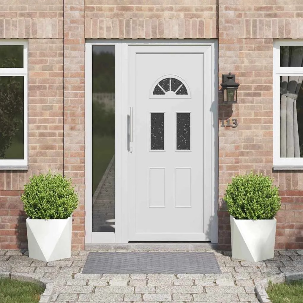 vidaXL Floreira 2 pcs Branco 40 x 40 x 40 cm Aço