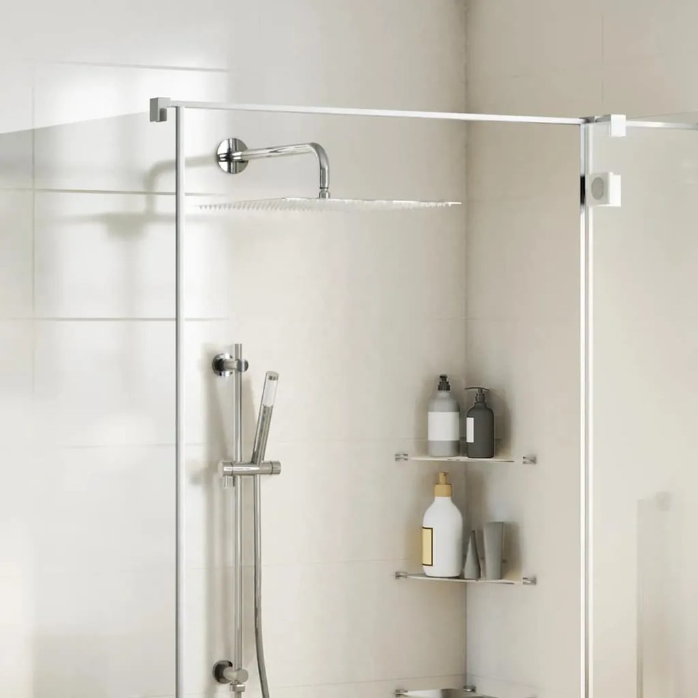 vidaXL Cabeça de chuveiro quadrada em aço inoxidável 304 40x40 cm