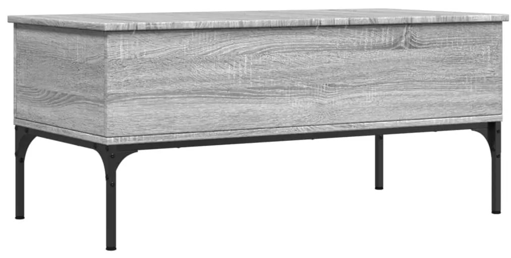 Mesa de centro 100x50x45cm derivados madeira/metal cinza sonoma