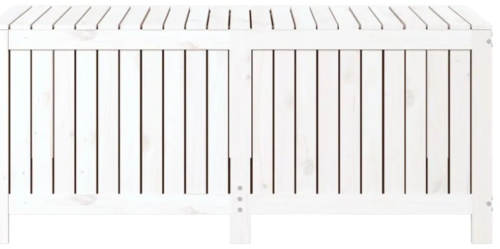Caixa de arrumação jardim 147x68x64 cm pinho maciço branco
