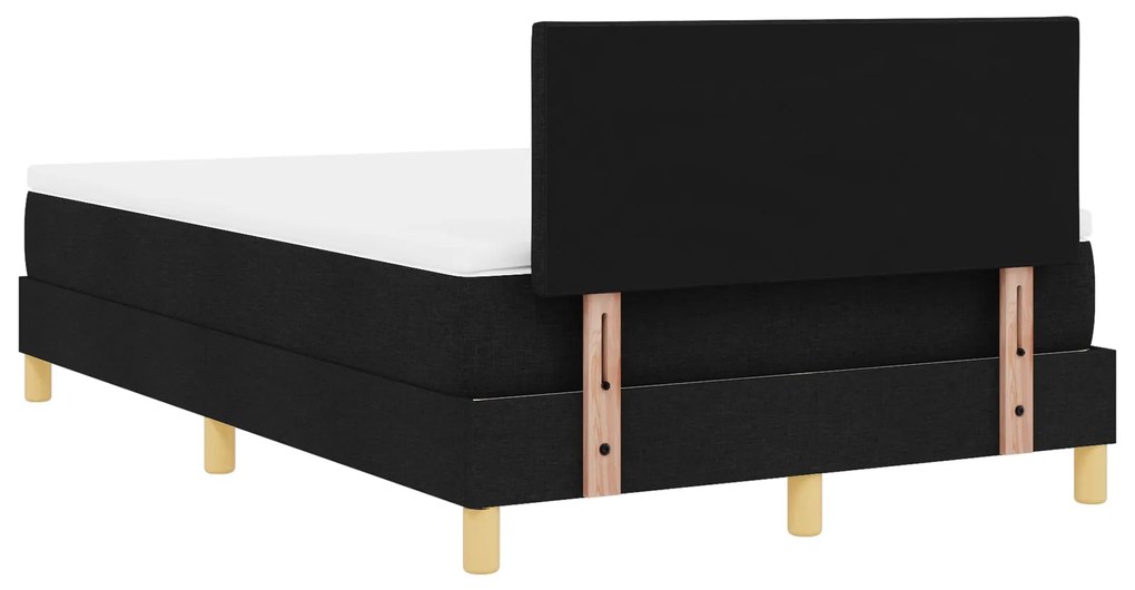Cama Box com Colchão Preta 120x200 cm Tecido