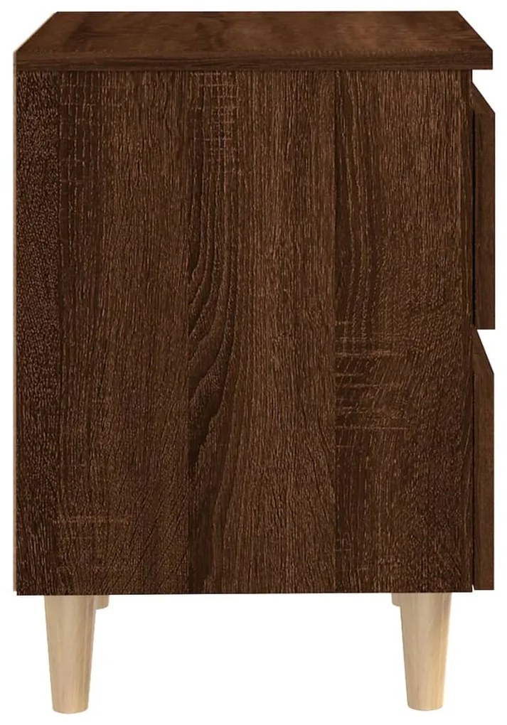 Conjunto de 2 Mesinhas de Cabeceira Bacco - Nogueira - Design Moderno