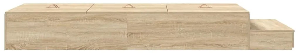 Cama de Armazenamento em Carvalho Sonoma 90x190 cm