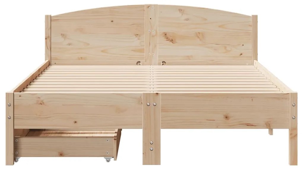 Cama sem colchão 135x190 cm madeira de pinho maciça