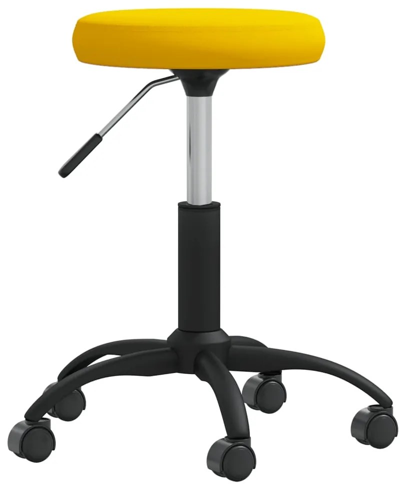vidaXL Banco de massagens veludo amarelo mostrada
