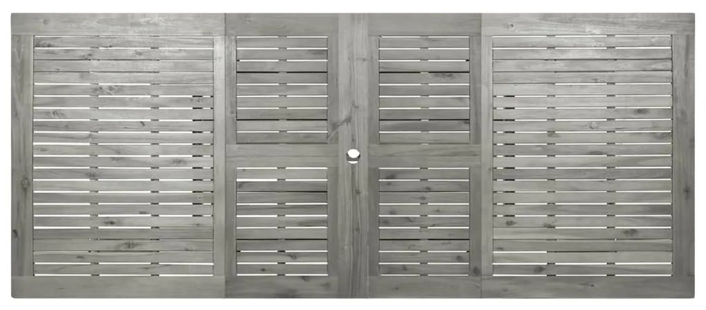 Mesa de jantar p/ jardim (160-240)x100x75 cm acácia maciça