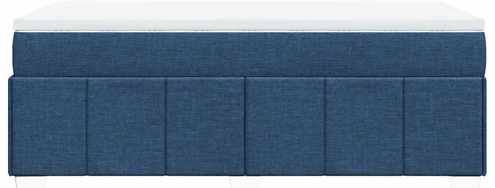 Cama com molas/colchão 100x200 cm tecido azul
