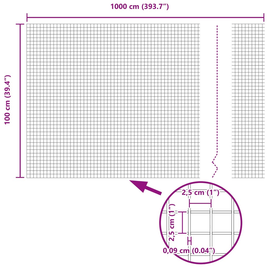 Conjunto de Cerca de Jardim Conjunto de 2 Cinza Metal 10 x 1 m