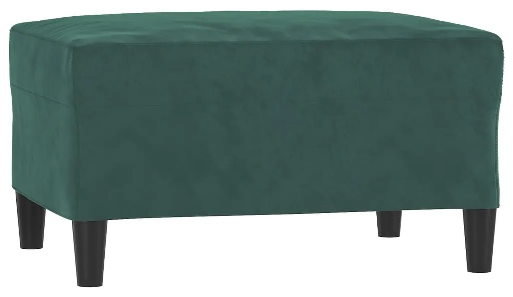 4 pcs conjunto de sofás com almofadas veludo verde-escuro