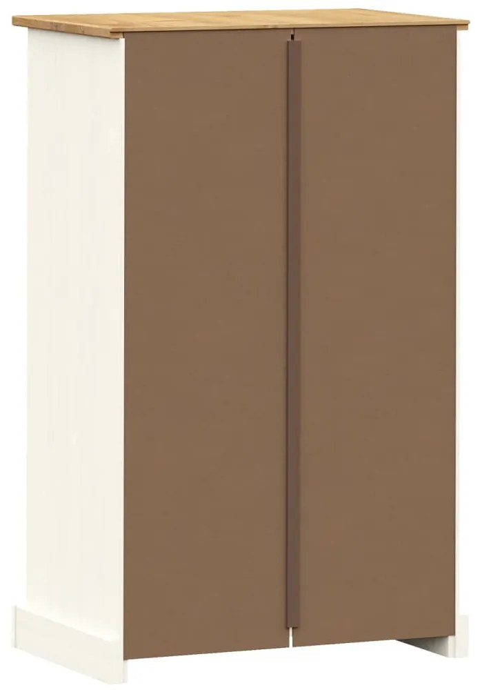 Sapateira VIGO 60x35x96 cm madeira de pinho maciça branco