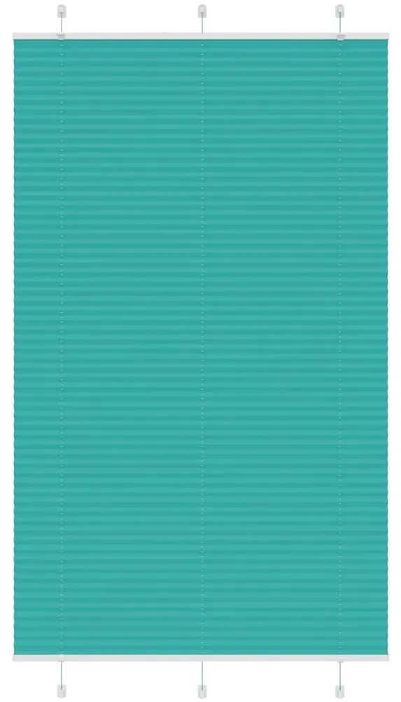 vidaXL Plissado Cego Gasolina verde 115x200 cm Largura Tecido 114,4 cm