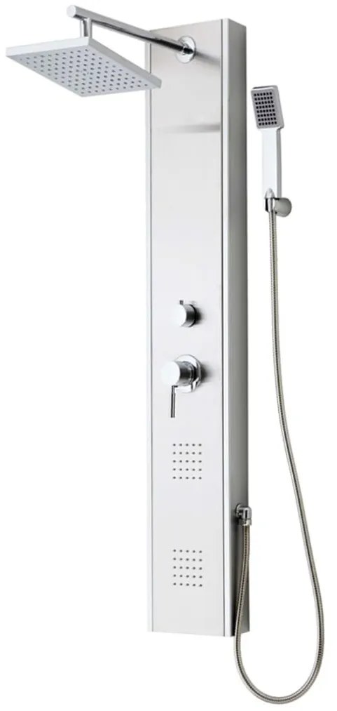 SCHÜTTE Painel de duche misturadora manípulo único TAHITI aço inox.