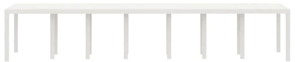Mesa de Jardim vidaXL Branca 400x100x73 cm Poly Rattan