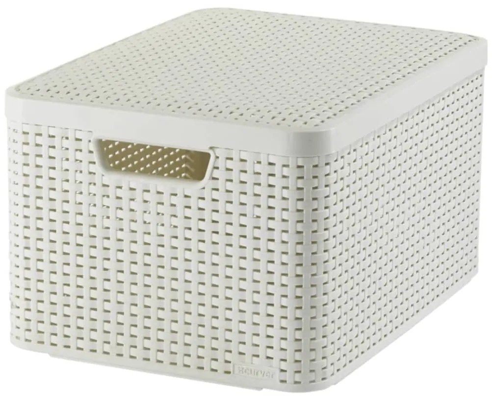 443864 Curver Caixa de arrumação c/ tampa Style L 30L branco nata