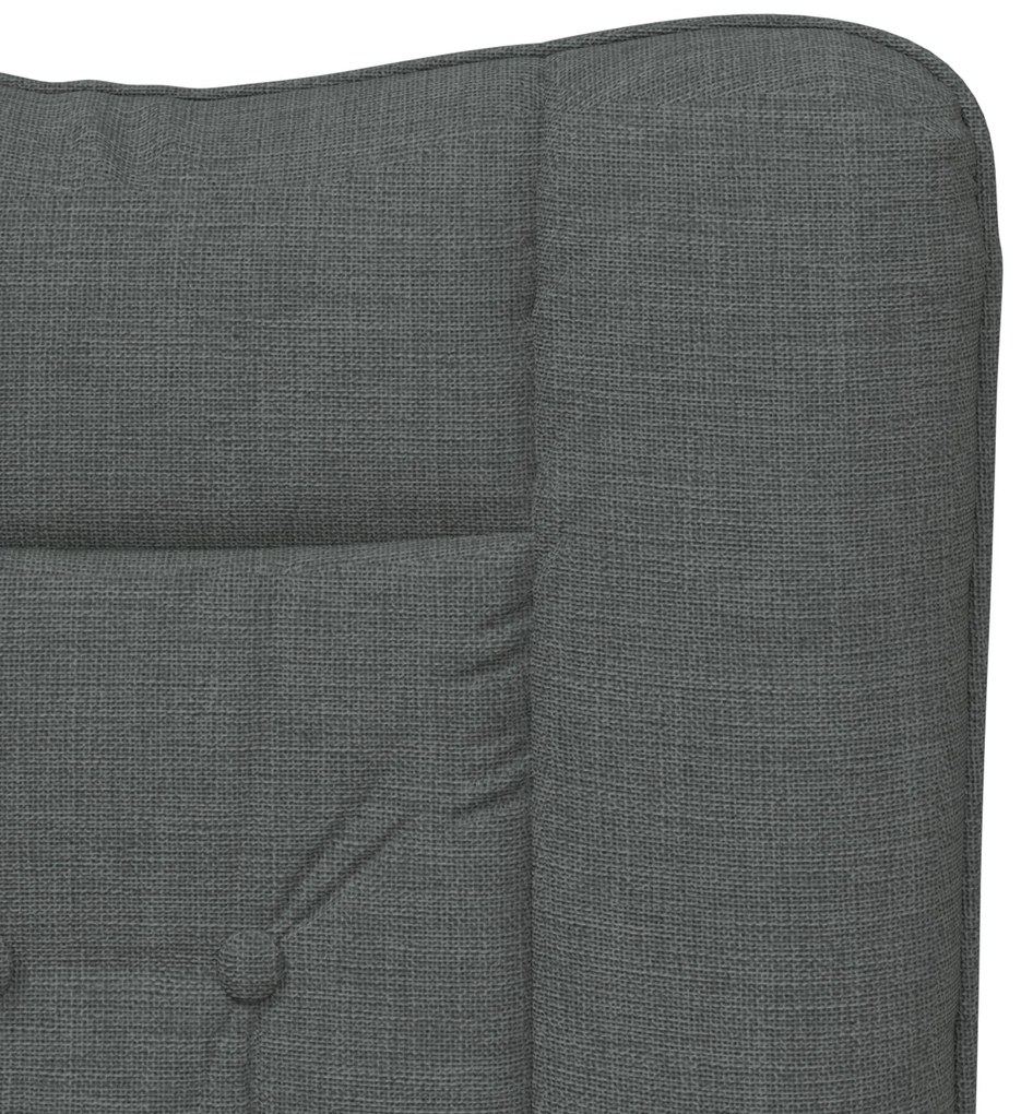 Cadeira Relaxante vidaXL Cinza Escuro em Tecido