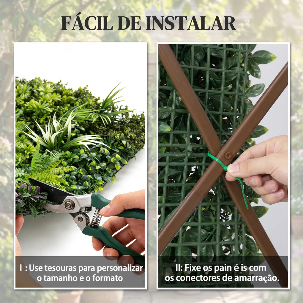 Sebe Artificial para Ocultação de Jardim em Rolo 1x1 m Vedação de Privacidade de Hera Artificial para Varanda Exterior
