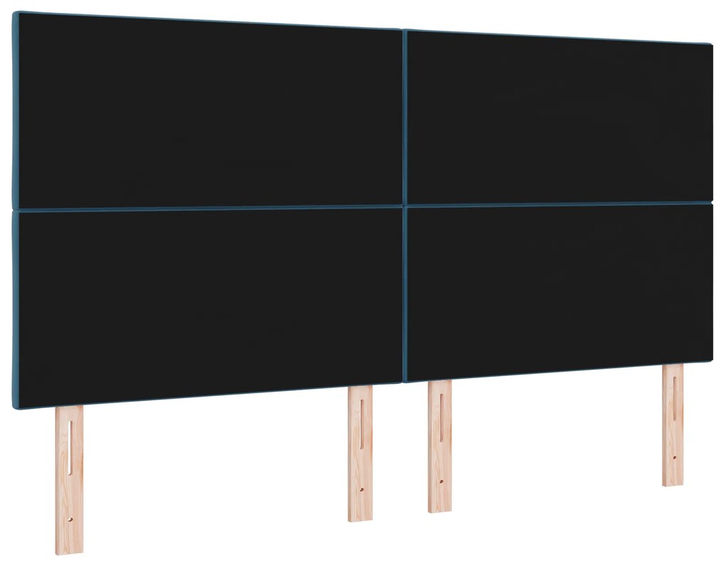 Cabeceira Design Blocos de Diamante Azul Escuro 180 cm Veludo