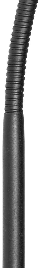 Ventilador de parede preto com LED 2700K - Dores Moderno