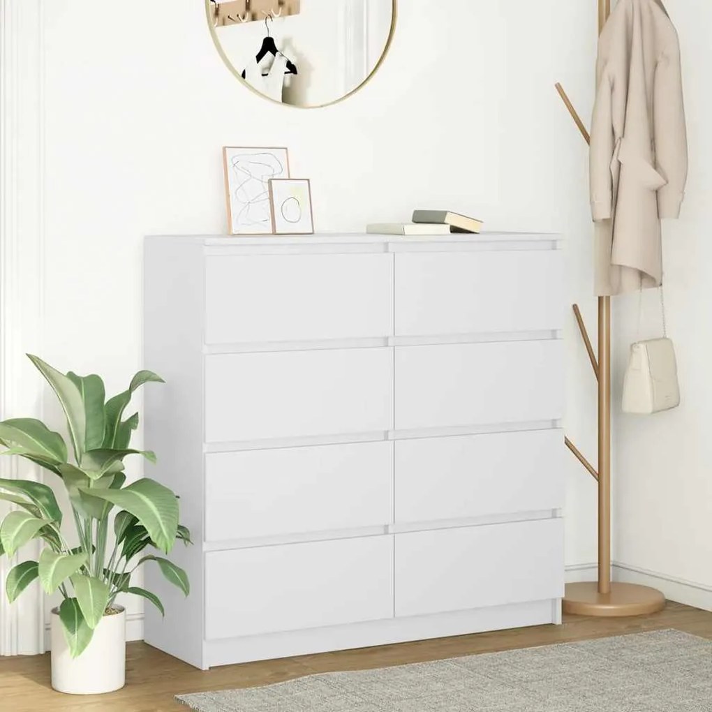 vidaXL Aparador 100x35x99 cm derivados de madeira branco