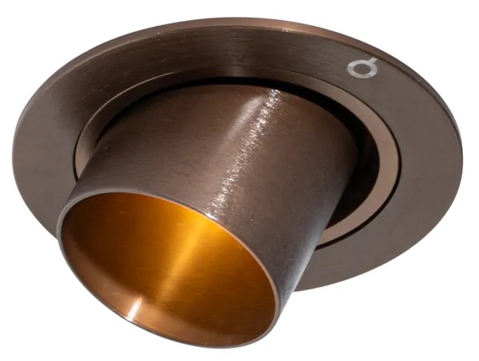 Foco embutido moderno bronze escuro GU10 35mm redondo inclinável - Installa