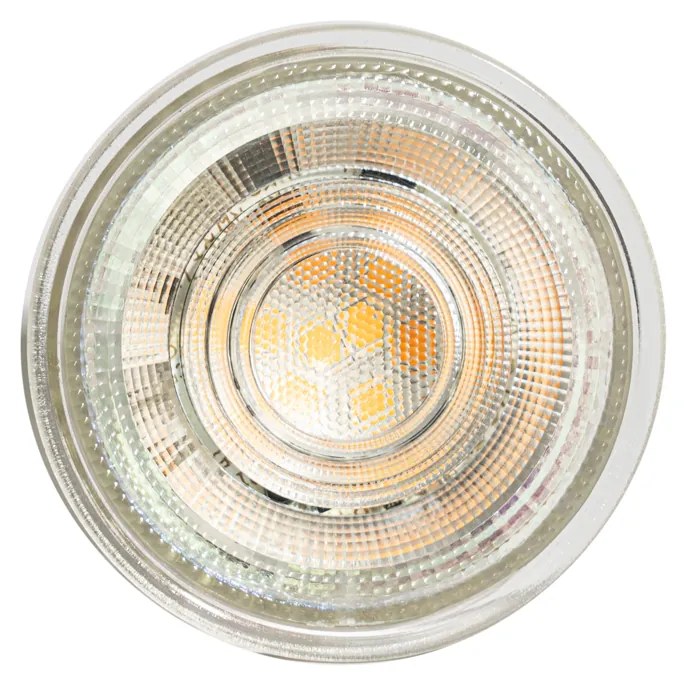 Conjunto de 5 lâmpadas LED GU10 50mm reguláveis em Kelvin transparentes 4,5W 345 lm 2000-2700K