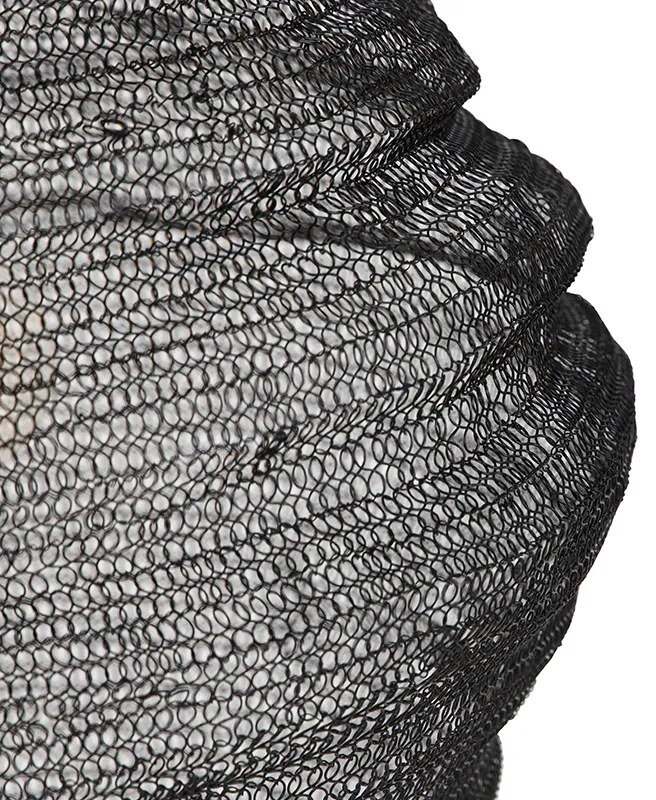 Candeeiro de suspensão oriental preto 60cm - Nidum Oriental
