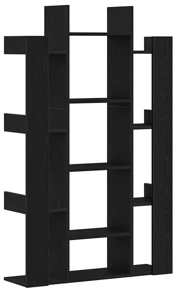 Estante de Livros vidaXL Preta em Carvalho 86x25,5x140 cm em Madeira d