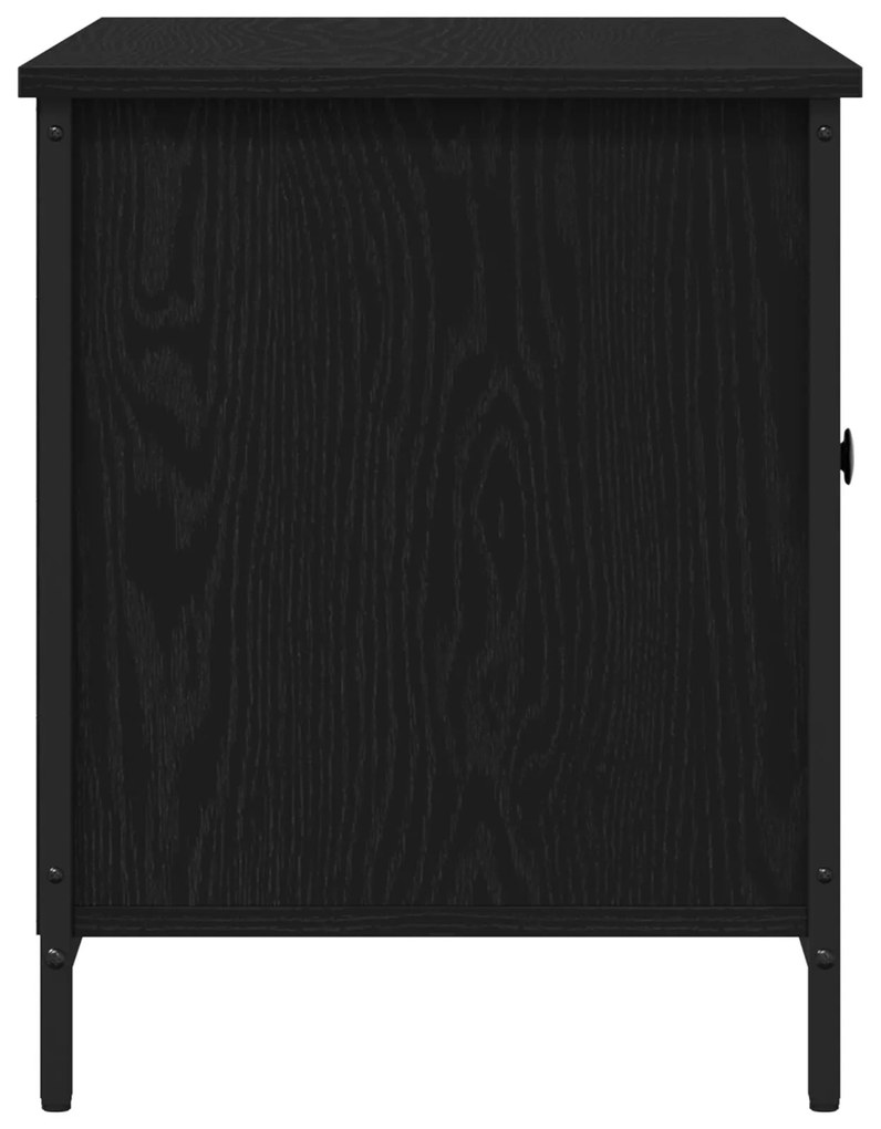 Armário para TV vidaXL Preto Carvalho 80x40x50 cm Madeira de Engenhari