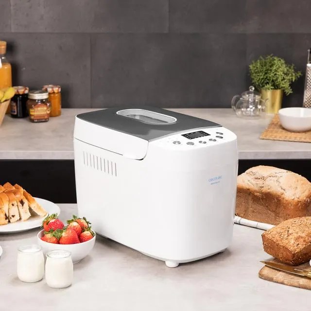 Máquina de pão de 850 W, 1,5 kg Bread&Co 1500 PerfectCook, 15 Programas, 15 horas programáveis, 2 Resistência, Tigela àpta para máquina de lavar loiça