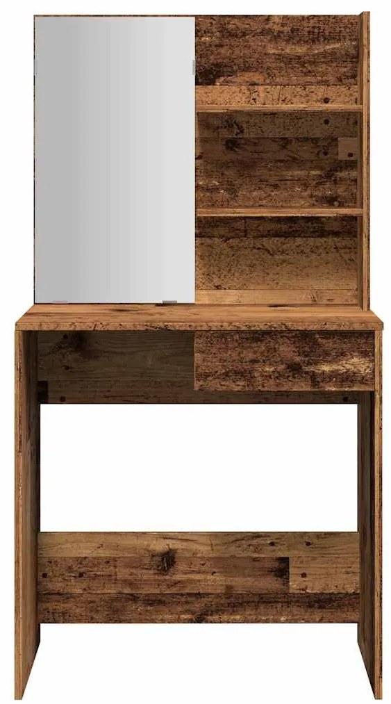 Toucador com espelho madeira velha 74,5x40x141 cm