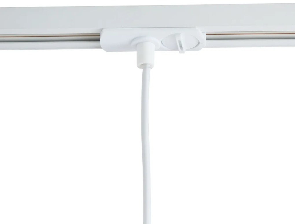 Candeeiro suspenso moderno bege com branco para sistema de calha monofásico - Iconic Frini