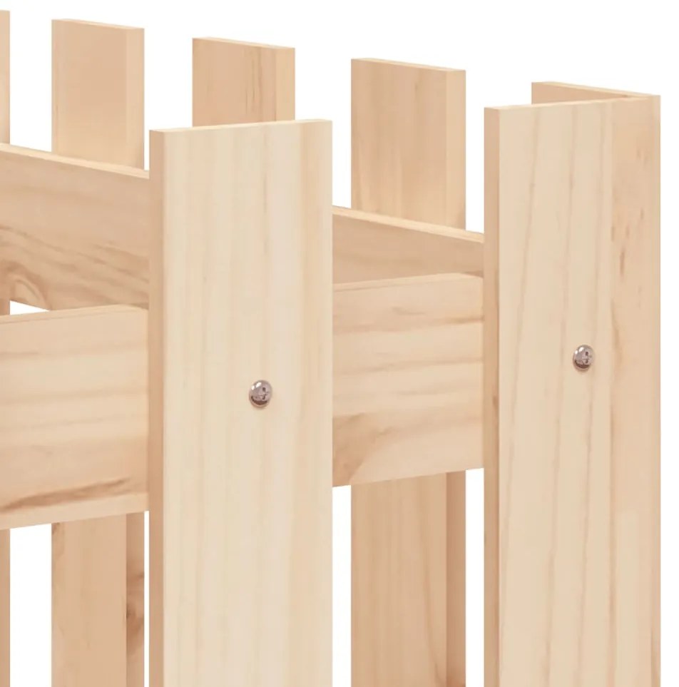 Canteiro elevado c/ design de cerca 150x50x70 cm pinho maciço