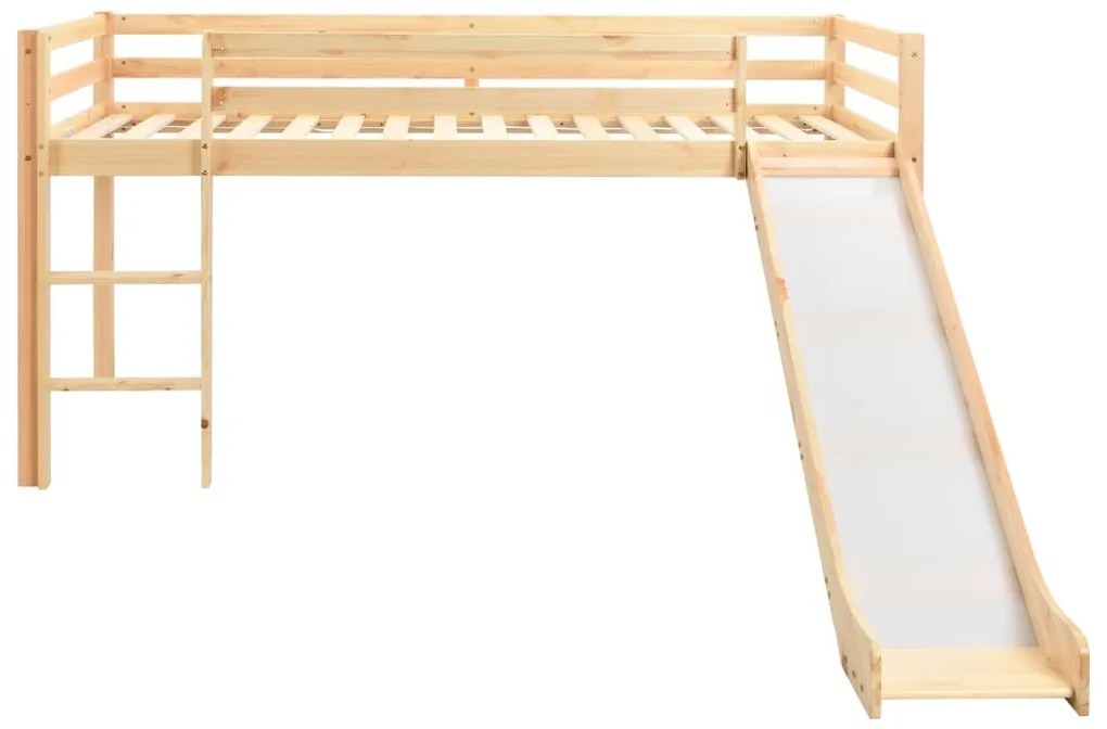 Estrutura de cama infantil c/ escorrega e escada pinho 97x208cm