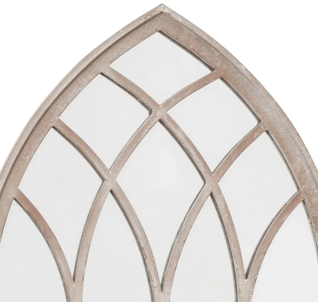 Espelho de jardim p/ uso exterior ferro 100x45 cm cor de areia